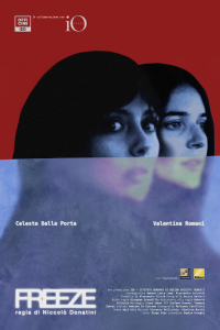 Poster of the short film 'Freeze' by Niccolò Donatini, produced by Officine Fare Cinema , Istituto Europeo di Design, distributed by ShortsFit. ShortsFit Distribution. ShortsFit Distribucion. Distribuzione di cortometraggi. Sales agent. Short Films sales agency. Boutique sales agency. ShortFits. Shortsfit.