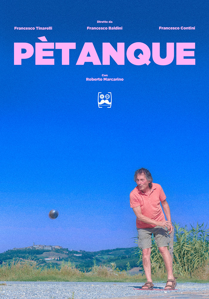 Locandina, Poster from the short film 'Pètanque' by Francesco Tinarelli, Francesco Baldini, Francesco Contini, distribution and world sales by ShortsFit, ShortsFit Distribucion, ShortFits, shortfilms, cortometraggi, distribuzione di cortometraggi