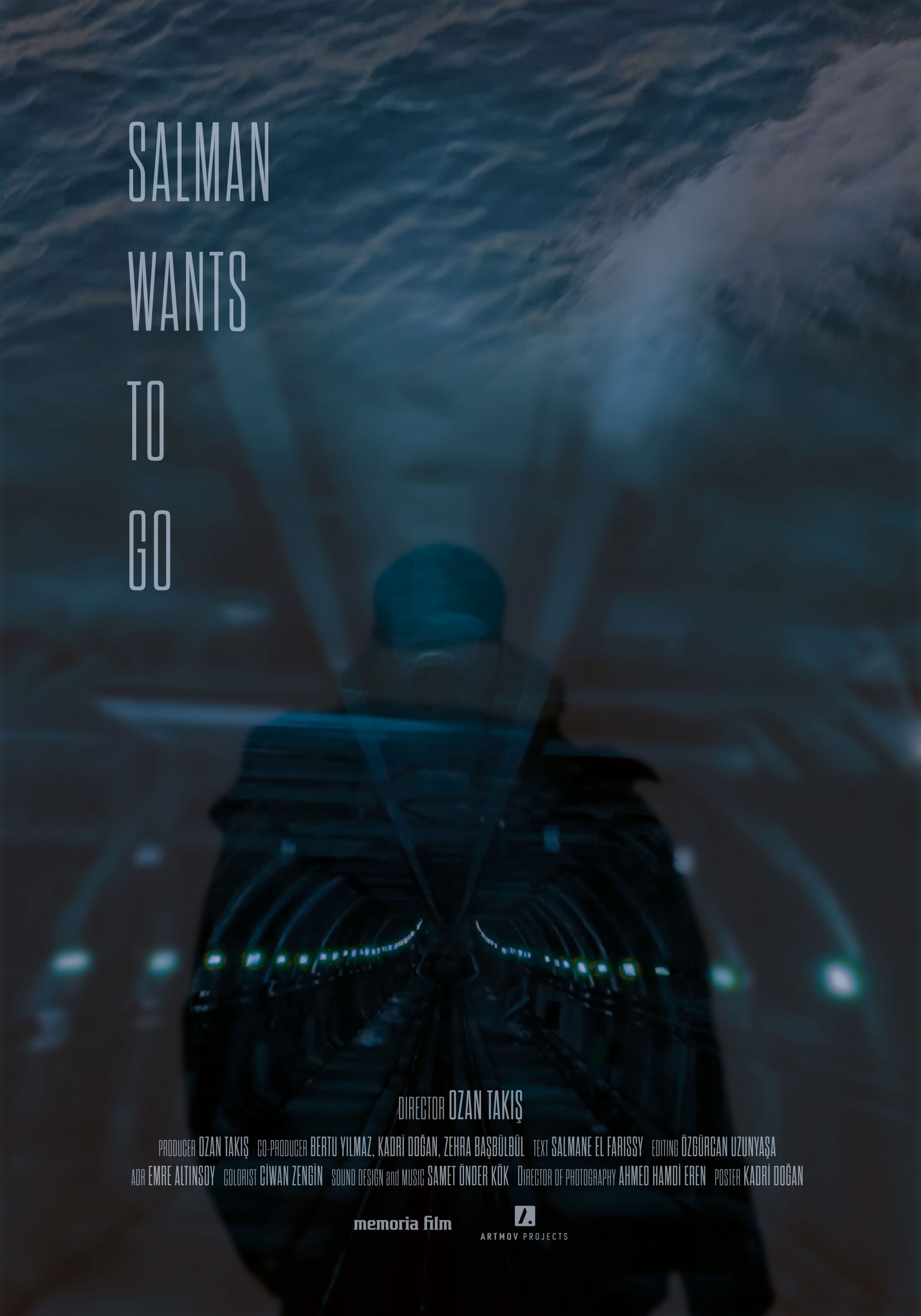 Poster of the short film 'Salman Wants To Go' directed by Ozan Takis and distributed by ShortsFit ShortsFit Distribucion