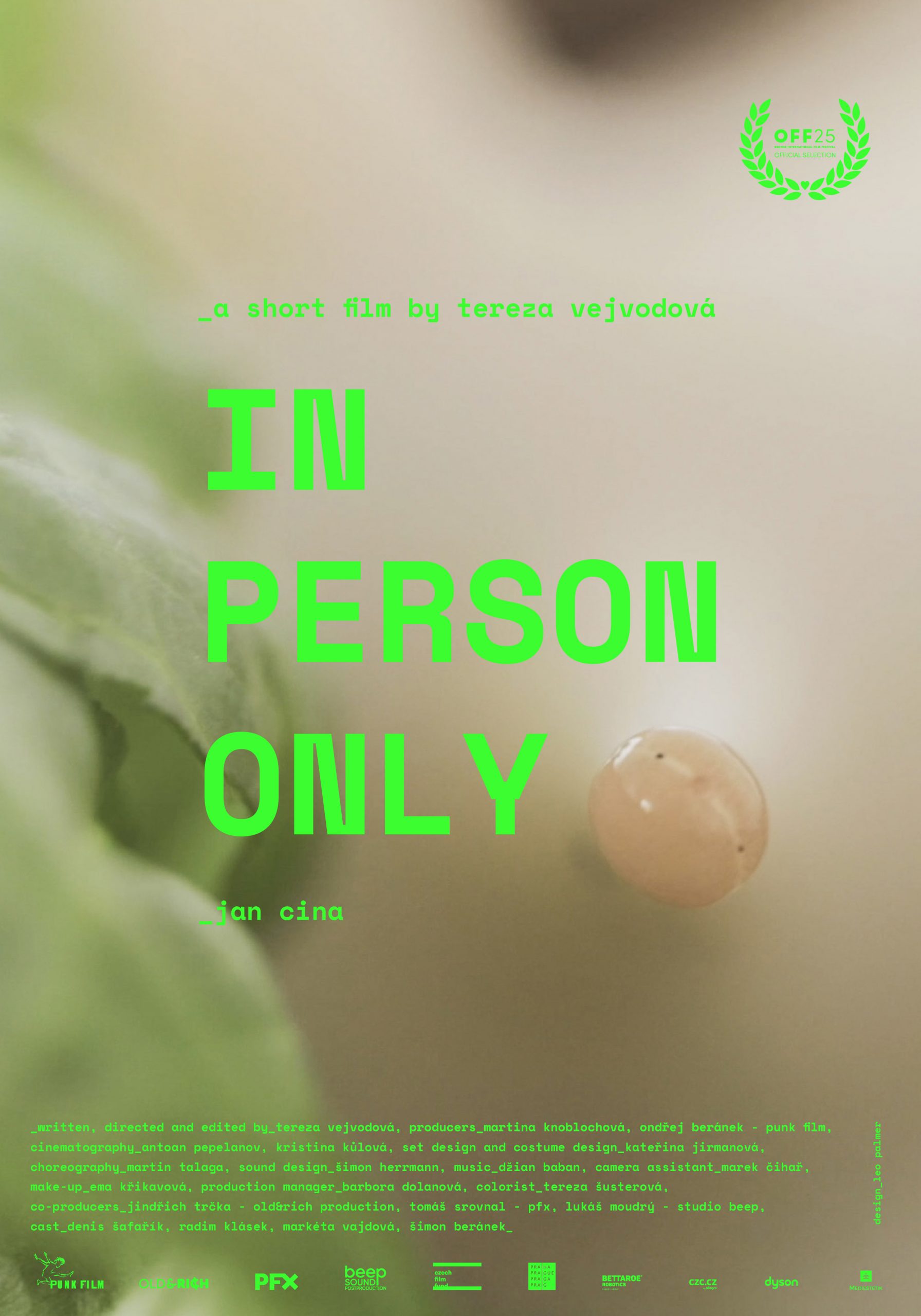 In Person Only, poster, short film, distributed by ShortsFit, sales agent ShortsFit, ShortsFit distribucion, short films distribution, sales agent short films, shorfits